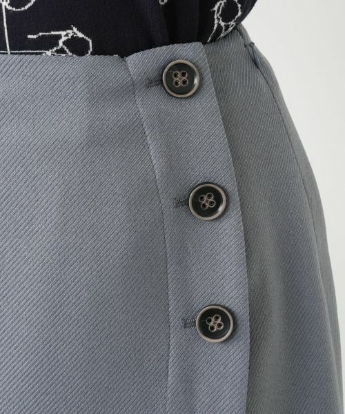 Leilian / レリアン ミニ・ひざ丈スカート | ラップ風ミディスカート | 詳細11