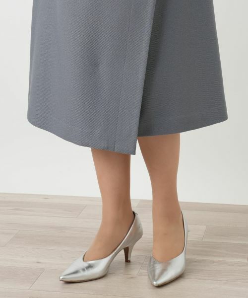 Leilian / レリアン ミニ・ひざ丈スカート | ラップ風ミディスカート | 詳細13