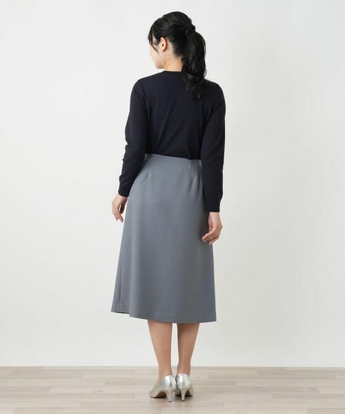 Leilian / レリアン ミニ・ひざ丈スカート | ラップ風ミディスカート | 詳細6