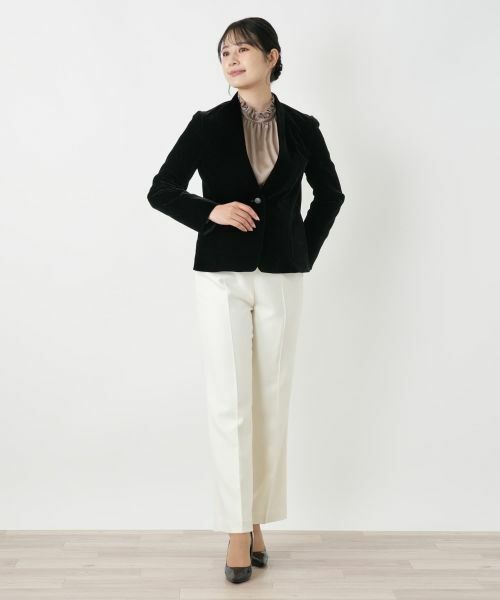 Leilian / レリアン テーラードジャケット | ベルベットジャケット【セレモニー】 | 詳細1
