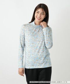 Leilian / レリアン カットソー | プリントハイネックカットソー