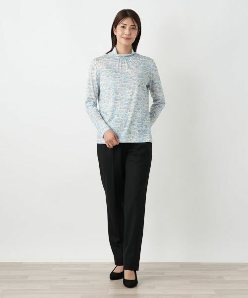 Leilian / レリアン カットソー | プリントハイネックカットソー | 詳細1