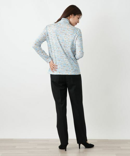 Leilian / レリアン カットソー | プリントハイネックカットソー | 詳細3