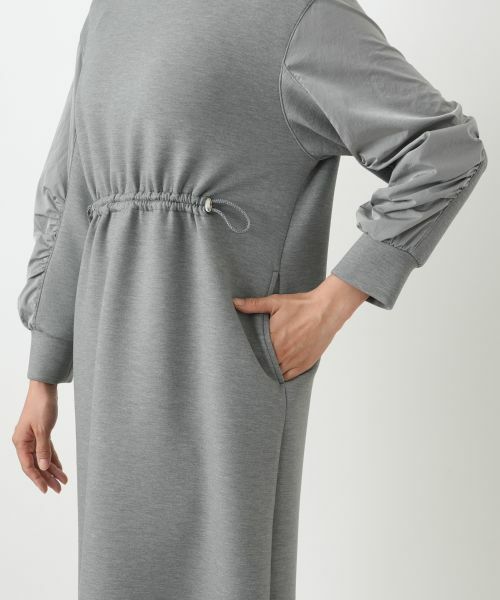 Leilian / レリアン ドレス | 洗えるダンボールニット袖異素材MIXワンピース【25年10月カタログ】 | 詳細21