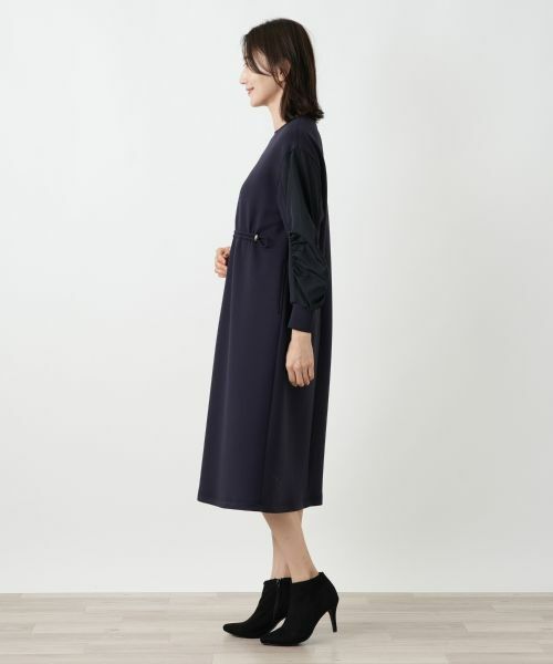 Leilian / レリアン ドレス | 洗えるダンボールニット袖異素材MIXワンピース【25年10月カタログ】 | 詳細28