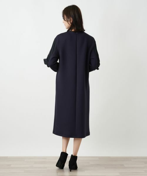 Leilian / レリアン ドレス | 洗えるダンボールニット袖異素材MIXワンピース【25年10月カタログ】 | 詳細29