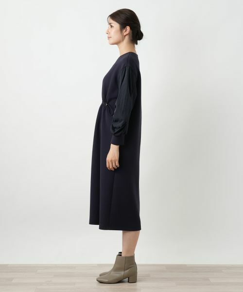 Leilian / レリアン ドレス | 洗えるダンボールニット袖異素材MIXワンピース【25年10月カタログ】 | 詳細5