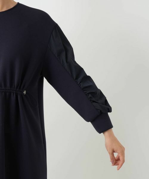 Leilian / レリアン ドレス | 洗えるダンボールニット袖異素材MIXワンピース【25年10月カタログ】 | 詳細7