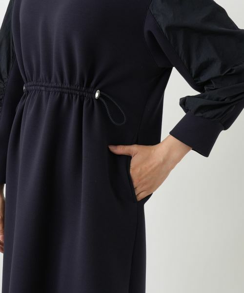 Leilian / レリアン ドレス | 洗えるダンボールニット袖異素材MIXワンピース【25年10月カタログ】 | 詳細8