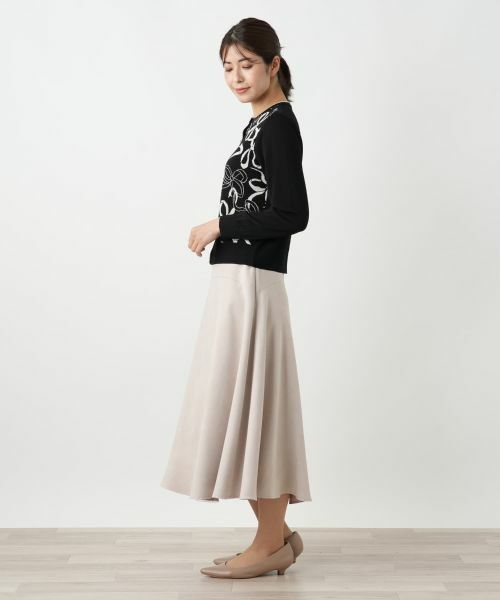 Leilian / レリアン カーディガン・ボレロ | リボン柄クルーネックカーディガン | 詳細2