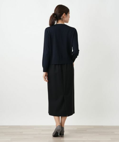 Leilian / レリアン カーディガン・ボレロ | リボン柄クルーネックカーディガン | 詳細6