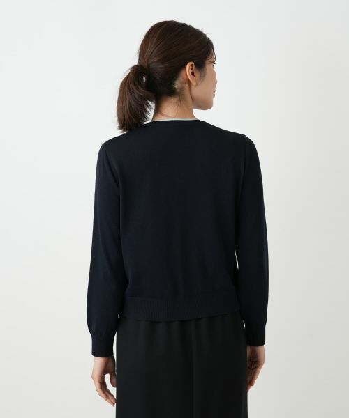 Leilian / レリアン カーディガン・ボレロ | リボン柄クルーネックカーディガン | 詳細9