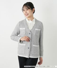 Leilian / レリアン テーラードジャケット | Vネックニットジャケット