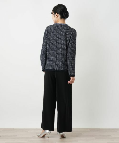 Leilian / レリアン テーラードジャケット | Vネックニットジャケット | 詳細6