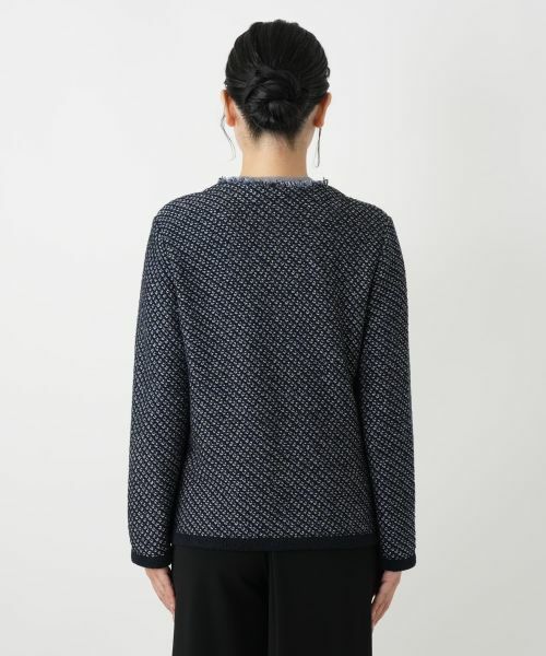 Leilian / レリアン テーラードジャケット | Vネックニットジャケット | 詳細9