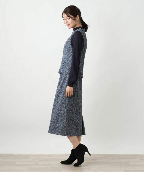 Leilian / レリアン セットアップ | ヘリンボーンプリントジレスーツ【25年10月カタログ】 | 詳細1