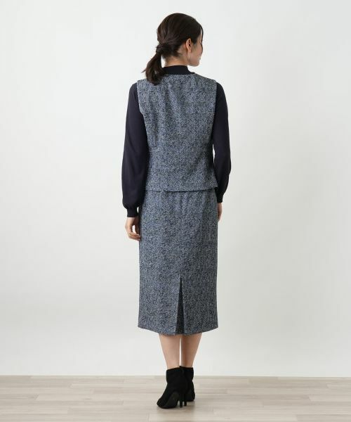 Leilian / レリアン セットアップ | ヘリンボーンプリントジレスーツ【25年10月カタログ】 | 詳細2