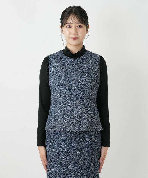 Leilian / レリアン セットアップ | ヘリンボーンプリントジレスーツ【25年10月カタログ】 | 詳細29
