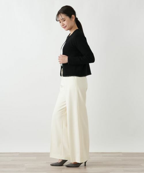 Leilian / レリアン カーディガン・ボレロ | ラメトリムショートカーディガン【Leilian WHITE LABEL】 | 詳細2