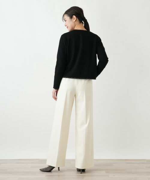 Leilian / レリアン カーディガン・ボレロ | ラメトリムショートカーディガン【Leilian WHITE LABEL】 | 詳細3