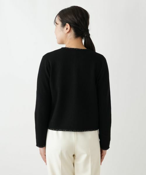 Leilian / レリアン カーディガン・ボレロ | ラメトリムショートカーディガン【Leilian WHITE LABEL】 | 詳細6