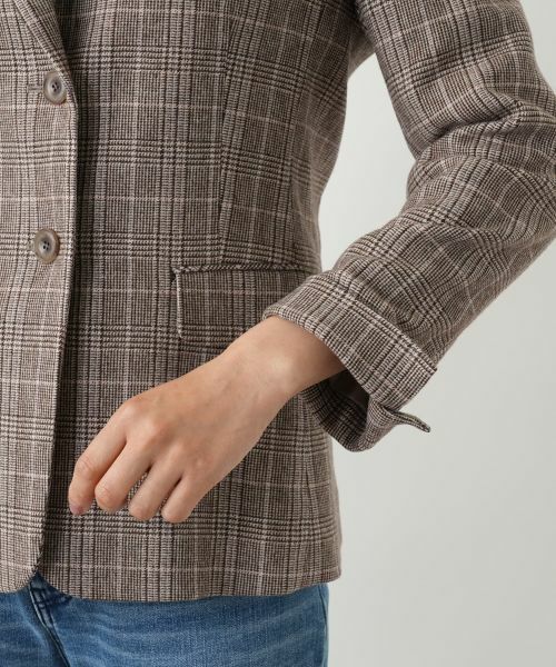 Leilian / レリアン テーラードジャケット | チェック柄ストレッチブレザー【25年10月カタログ】 | 詳細10