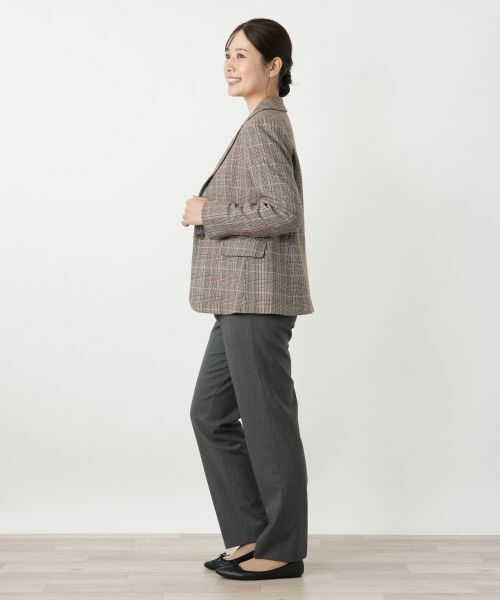 Leilian / レリアン テーラードジャケット | チェック柄ストレッチブレザー【25年10月カタログ】 | 詳細14