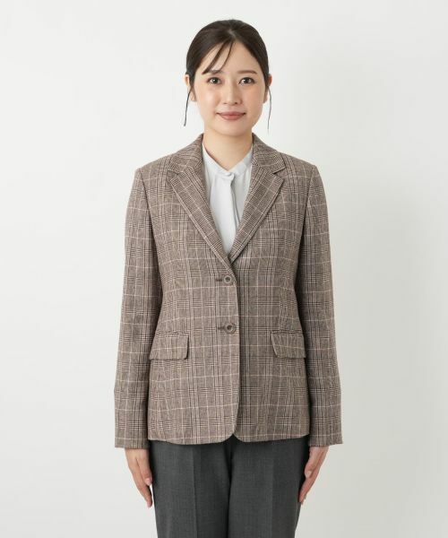 Leilian / レリアン テーラードジャケット | チェック柄ストレッチブレザー【25年10月カタログ】 | 詳細16
