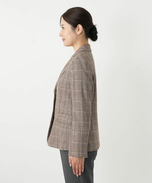 Leilian / レリアン テーラードジャケット | チェック柄ストレッチブレザー【25年10月カタログ】 | 詳細17