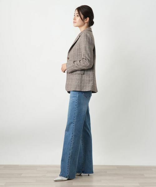 Leilian / レリアン テーラードジャケット | チェック柄ストレッチブレザー【25年10月カタログ】 | 詳細2