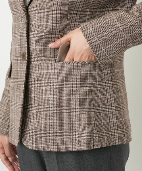 Leilian / レリアン テーラードジャケット | チェック柄ストレッチブレザー【25年10月カタログ】 | 詳細23