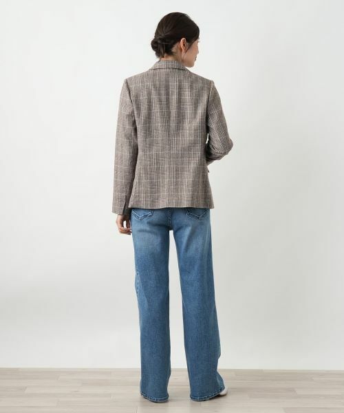 Leilian / レリアン テーラードジャケット | チェック柄ストレッチブレザー【25年10月カタログ】 | 詳細3