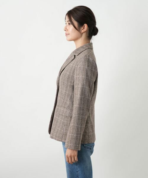 Leilian / レリアン テーラードジャケット | チェック柄ストレッチブレザー【25年10月カタログ】 | 詳細5