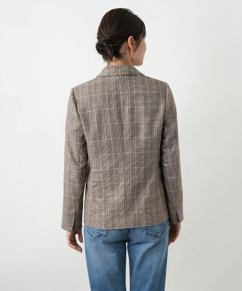 Leilian / レリアン テーラードジャケット | チェック柄ストレッチブレザー【25年10月カタログ】 | 詳細6