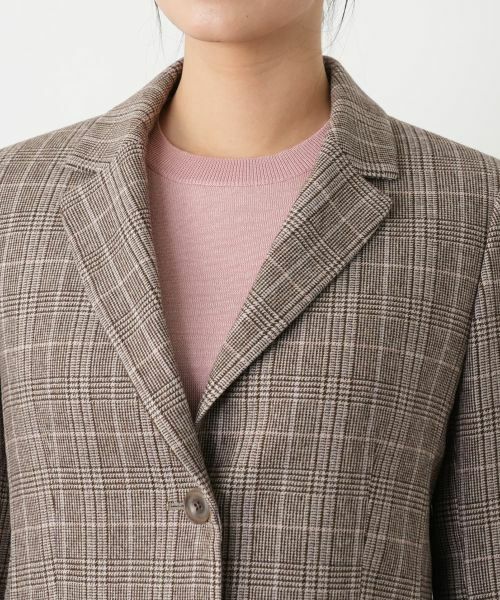 Leilian / レリアン テーラードジャケット | チェック柄ストレッチブレザー【25年10月カタログ】 | 詳細7