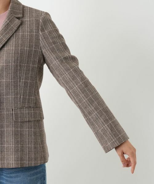 Leilian / レリアン テーラードジャケット | チェック柄ストレッチブレザー【25年10月カタログ】 | 詳細9