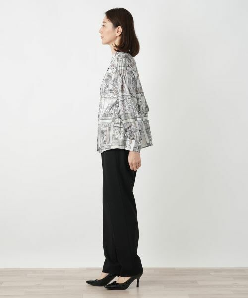 Leilian / レリアン シャツ・ブラウス | プリントバンドカラーブラウス【RATTI】 | 詳細2
