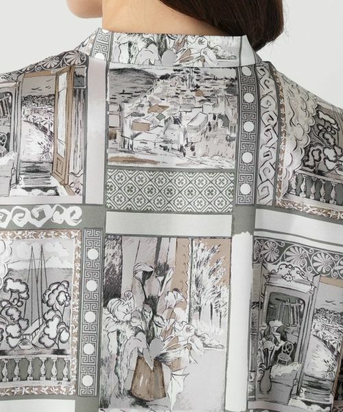 Leilian / レリアン シャツ・ブラウス | プリントバンドカラーブラウス【RATTI】 | 詳細8