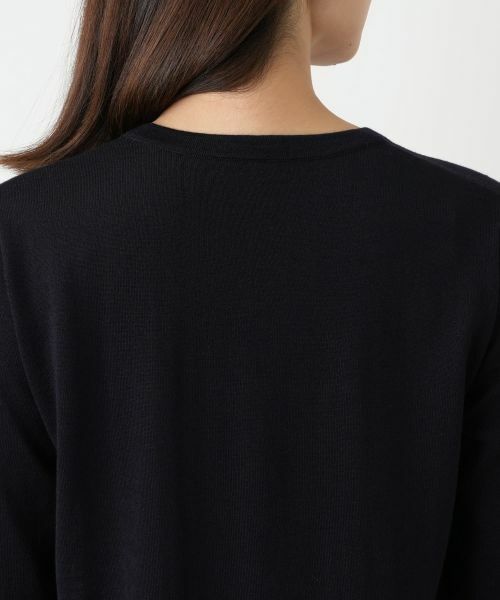 Leilian / レリアン ニット・セーター | チェック切替クルーネックニット【RATTI】 | 詳細8