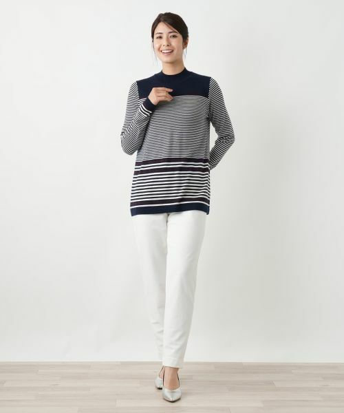 Leilian / レリアン ニット・セーター | ボーダーハイネックニット【25年10月カタログ】 | 詳細10