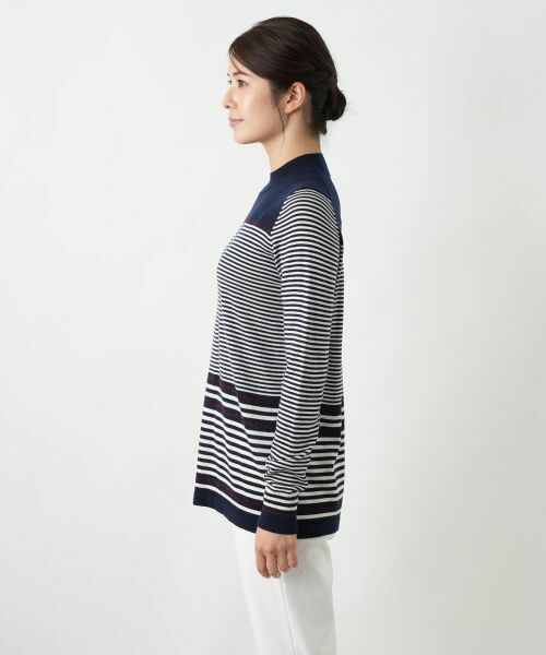Leilian / レリアン ニット・セーター | ボーダーハイネックニット【25年10月カタログ】 | 詳細2