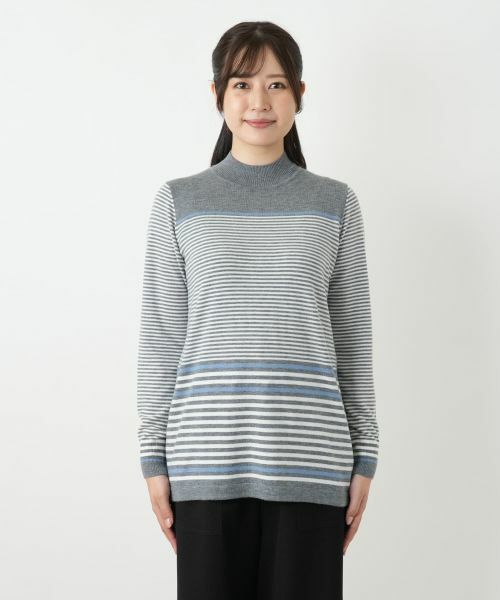 Leilian / レリアン ニット・セーター | ボーダーハイネックニット【25年10月カタログ】 | 詳細20