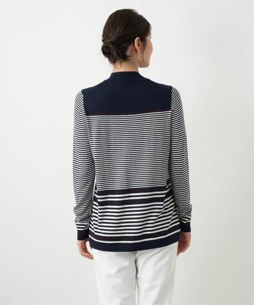 Leilian / レリアン ニット・セーター | ボーダーハイネックニット【25年10月カタログ】 | 詳細3