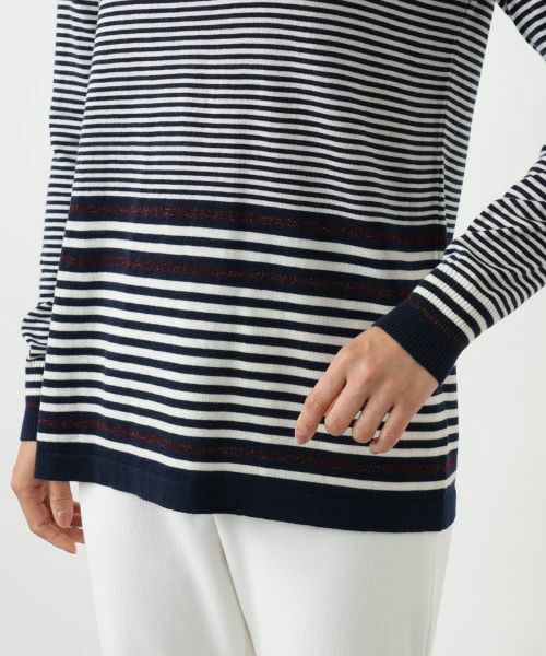 Leilian / レリアン ニット・セーター | ボーダーハイネックニット【25年10月カタログ】 | 詳細7