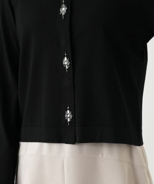 Leilian / レリアン カーディガン・ボレロ | ビジュー付きレーヨン混カーディガン【25年10月カタログ】 | 詳細8