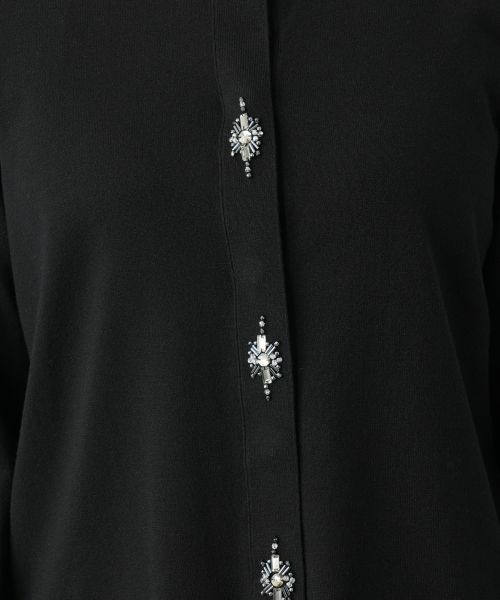Leilian / レリアン カーディガン・ボレロ | ビジュー付きレーヨン混カーディガン【25年10月カタログ】 | 詳細9