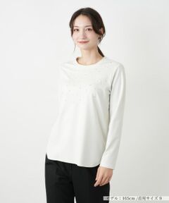 Leilian / レリアン カットソー | ビジュークルーネックカットソー