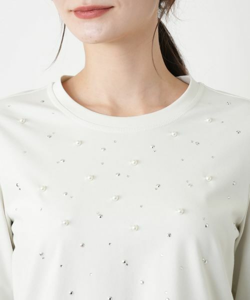 Leilian / レリアン カットソー | ビジュークルーネックカットソー | 詳細10
