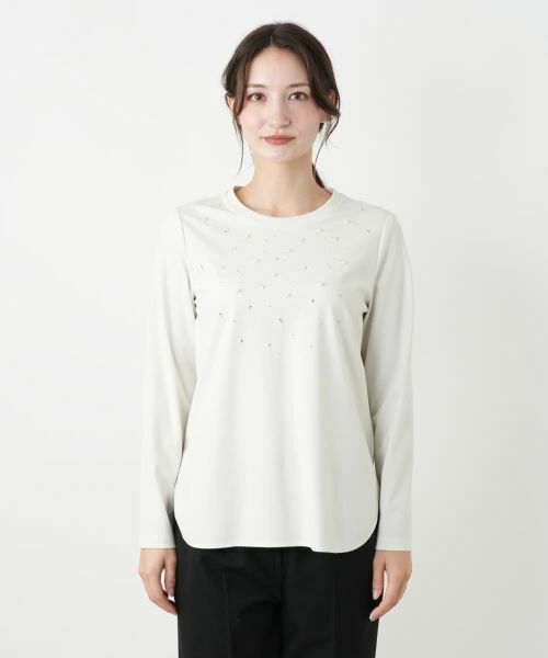 Leilian / レリアン カットソー | ビジュークルーネックカットソー | 詳細7