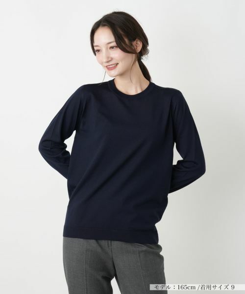 Leilian / レリアン ニット・セーター | クルーネックニット【GEMMA】(ネイビー)